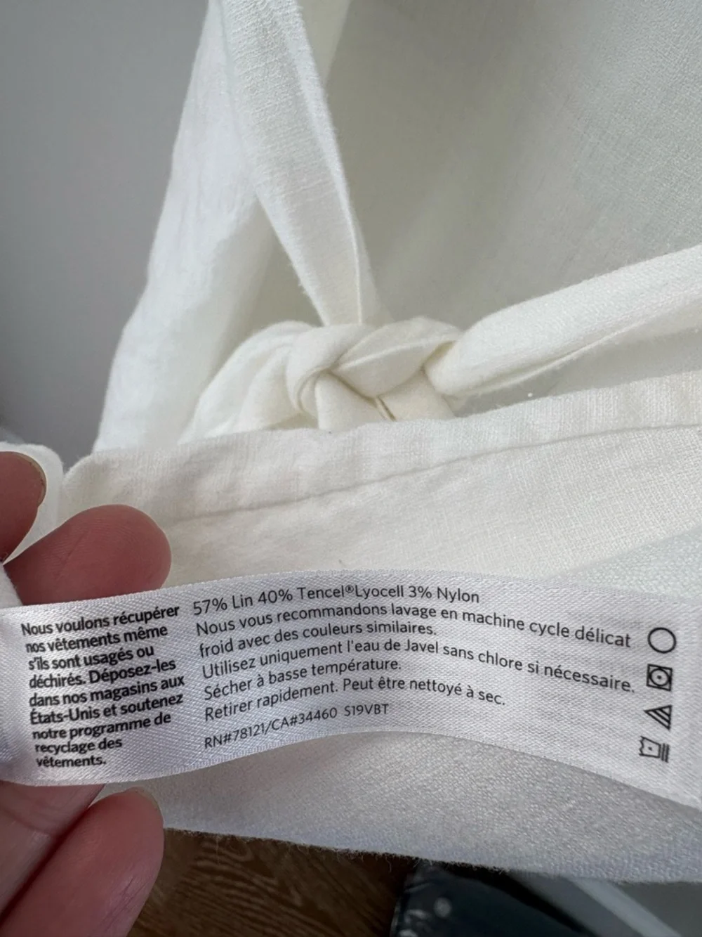 Eileen Fisher White Linen Blend Sleeveless Tie Waist Midi Dress S/P - Picture 3 of 5